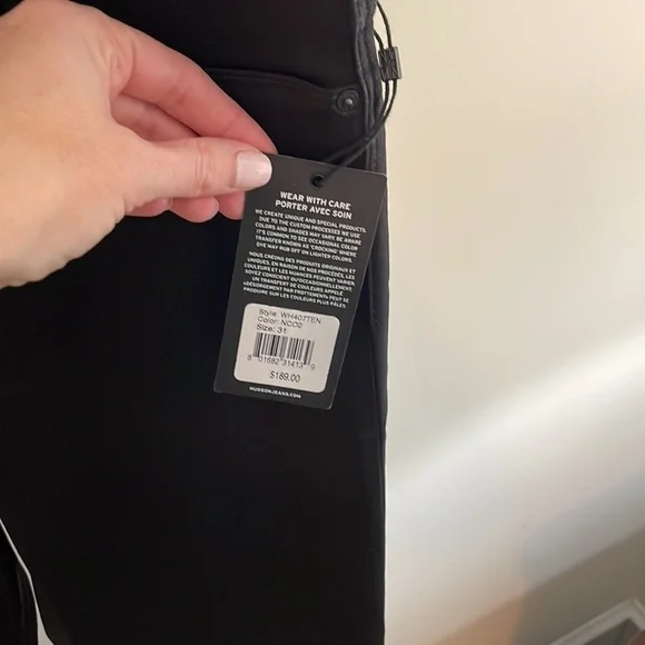 Hudson Barbara black coated jeans NWT - Picture 3 of 8